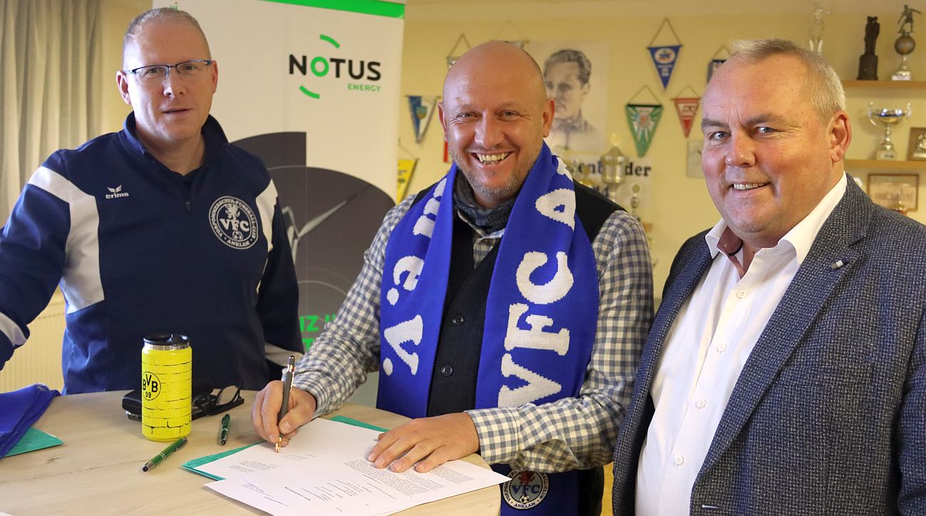 NOTUS energy ist neuer Jugend-Hauptsponsor unseres Clubs