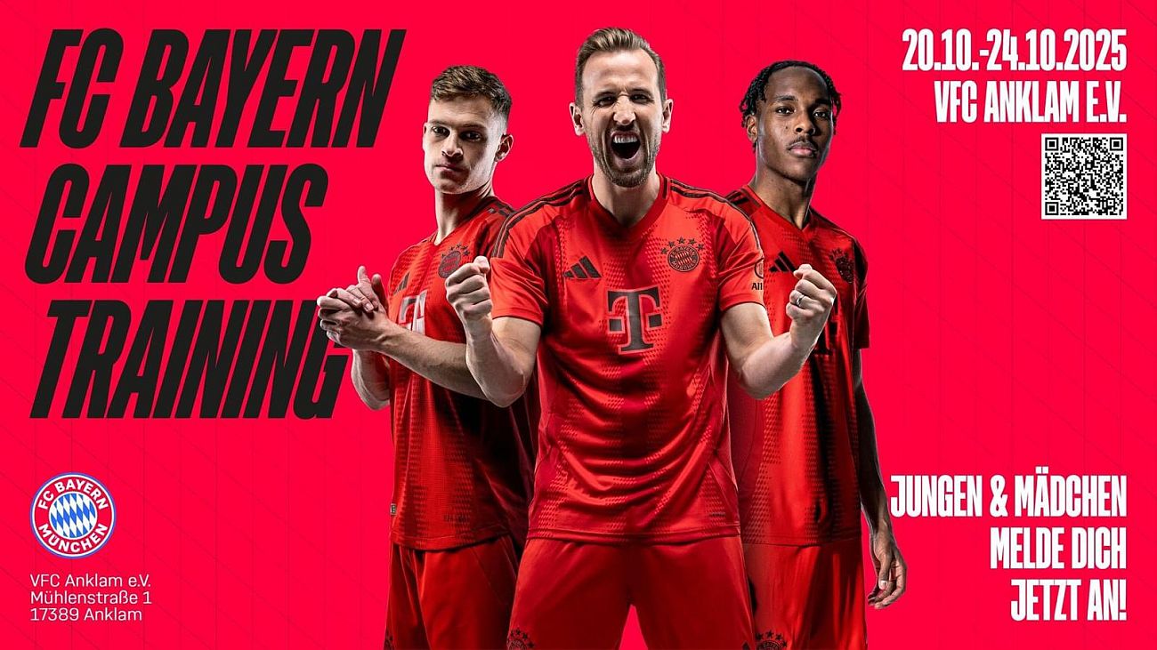 FC Bayern kommt wieder nach Anklam: Fußballcamp findet im Oktober statt