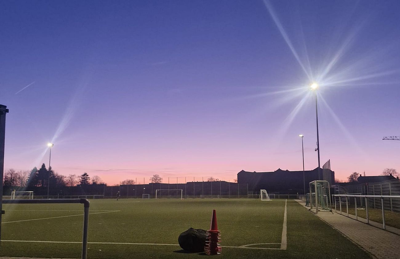 Flutlichtanlage erfolgreich auf LED umgerüstet