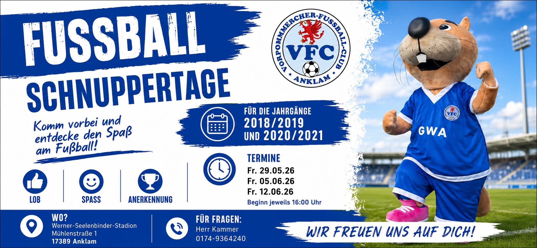 Unser Verein lädt zu Fußball-Schnuppertagen ein