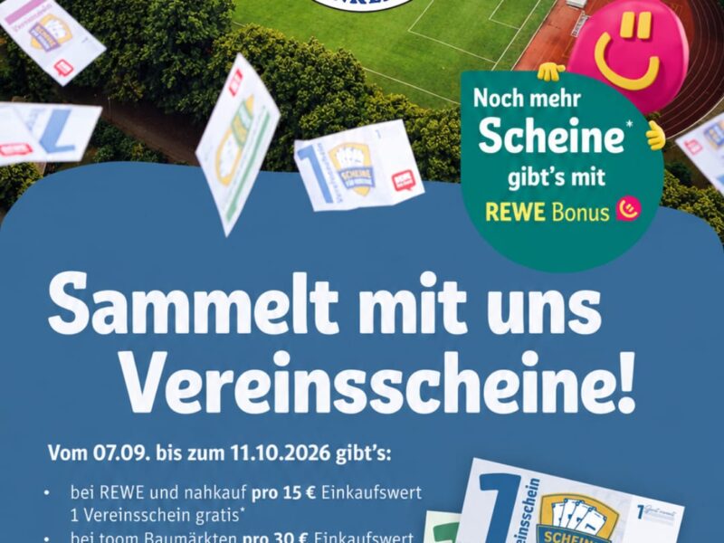 Scheine für Vereine – wir sind wieder dabei! Scheine für Vereine – wir sind wieder dabei!