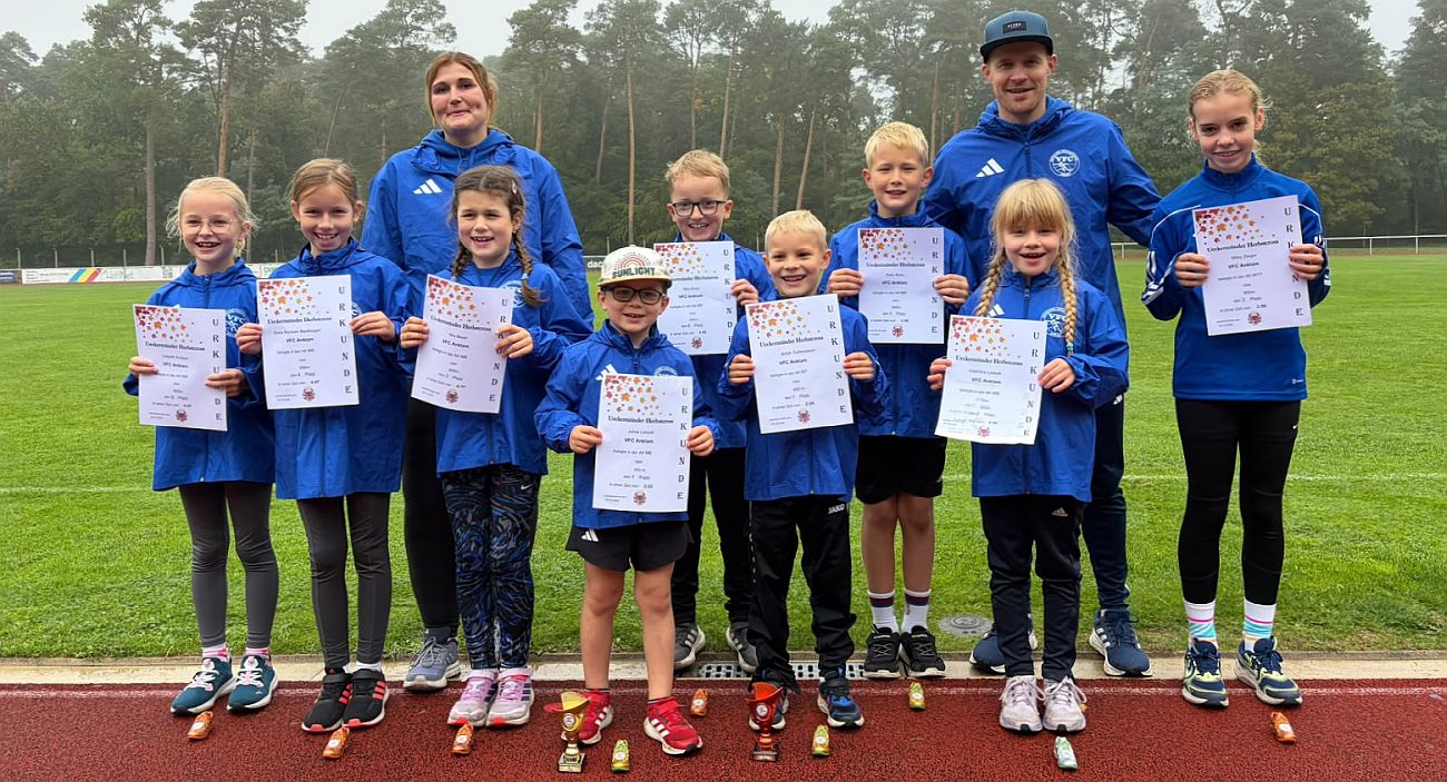 Leichtathletik-Kindergruppe überzeugt beim Ueckermünder Crosslauf